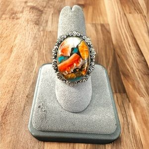 Spiny Oyster Ring in Solid Sterling Silver